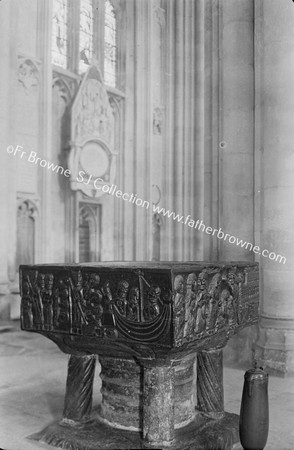 CATHEDRAL THE FONT WITH MIRACLES OF ST NICHOLAS